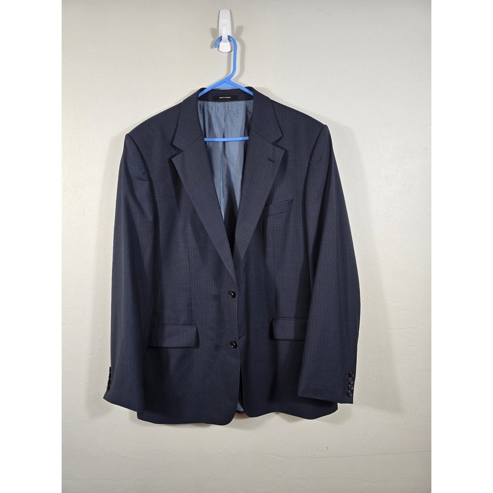 Hugo Boss Pinstripe Blazer Two Button Sport Coat Business Career Size 46R‎